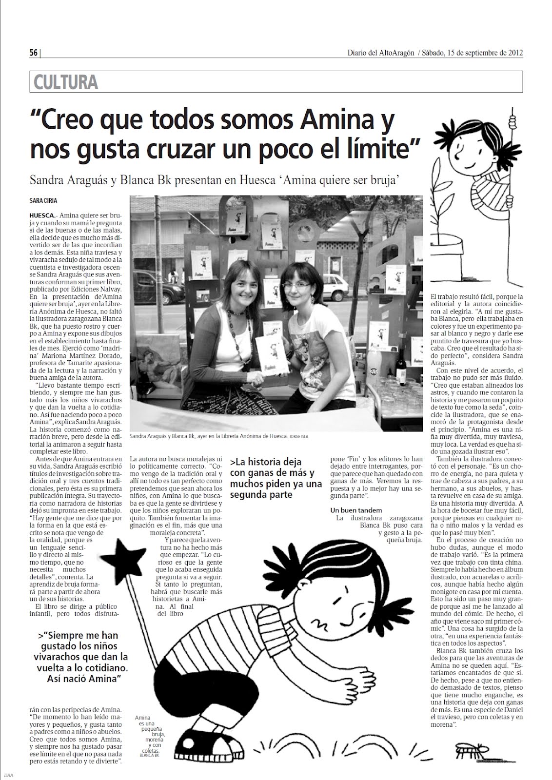 Lee más sobre el artículo Amina en la prensa