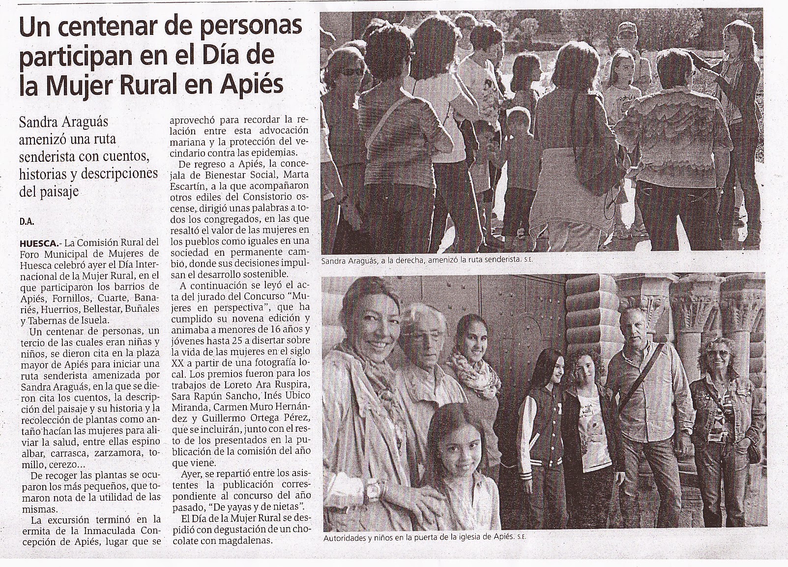 Lee más sobre el artículo Día Inernacional de la Mujer Rural en Apiés